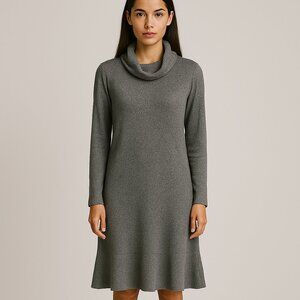 Olivia Rae Gray cowl neck long sleeve soft sweater Dress- Size Large